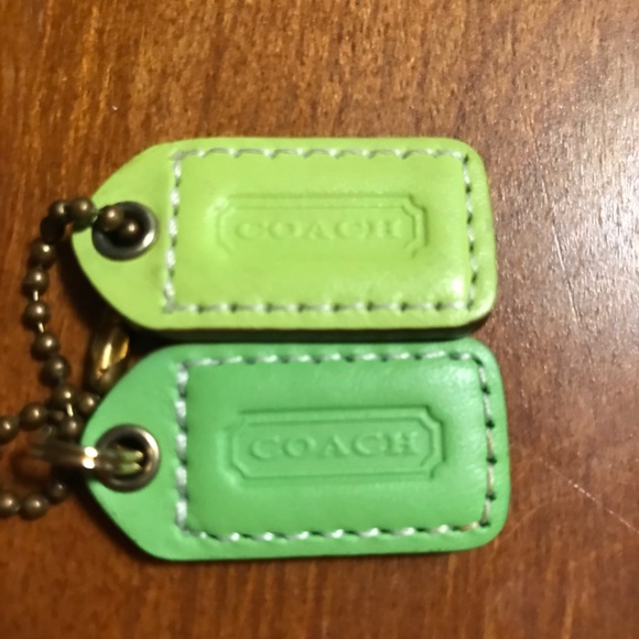 Coach Green Leather Bag Tags/Hang Tags - Picture 9 of 11